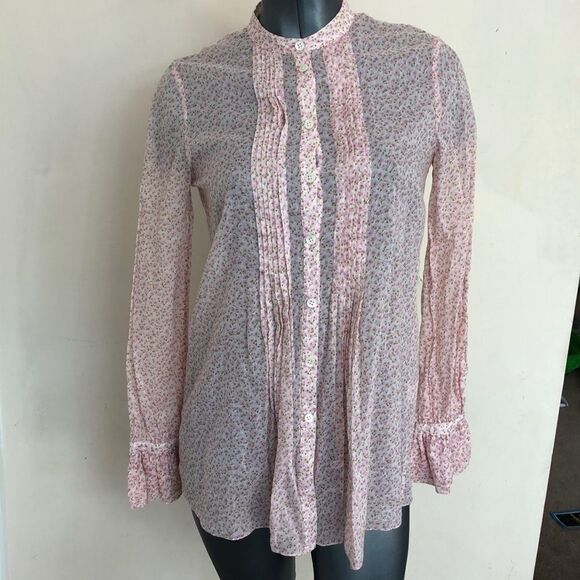 MICHAEL KORS Voile tunic lightweight pleated long sleeve - Picture 5 of 15